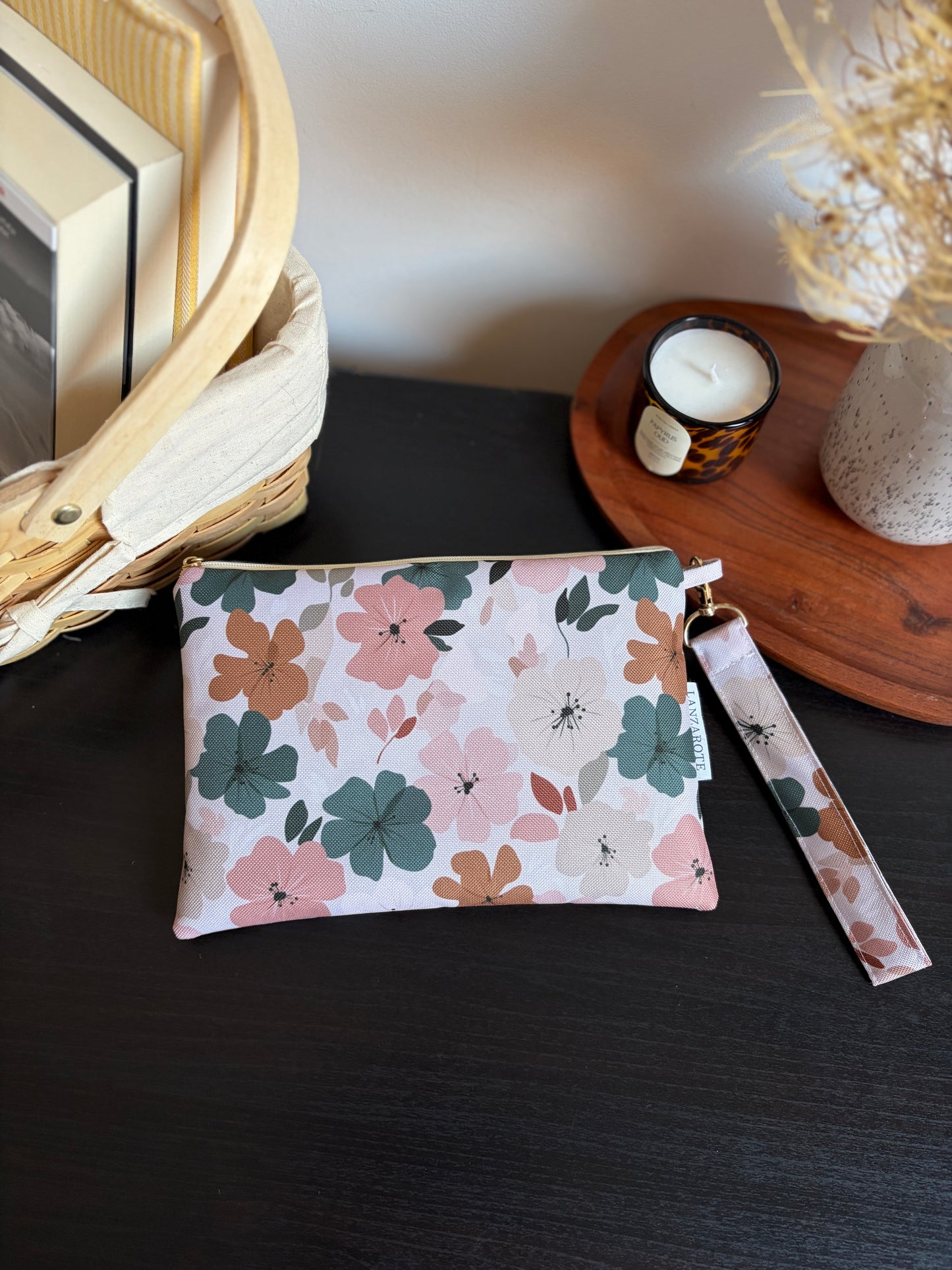Pastel Floral vízhatlan zsebes neszeszer • M