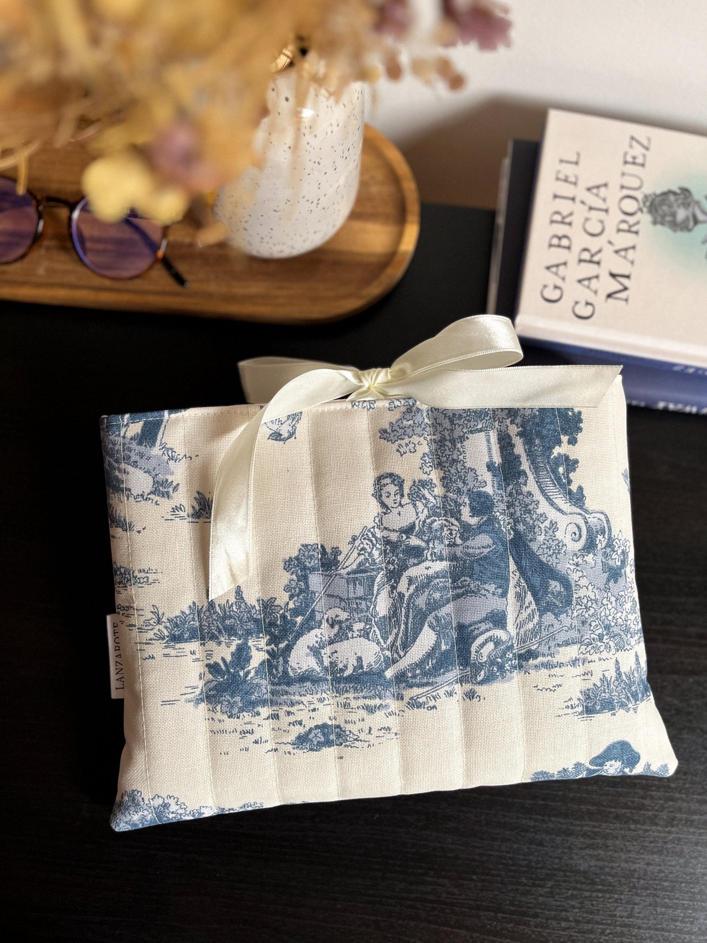 Toile de Jouy Bleu masnis könyvtok