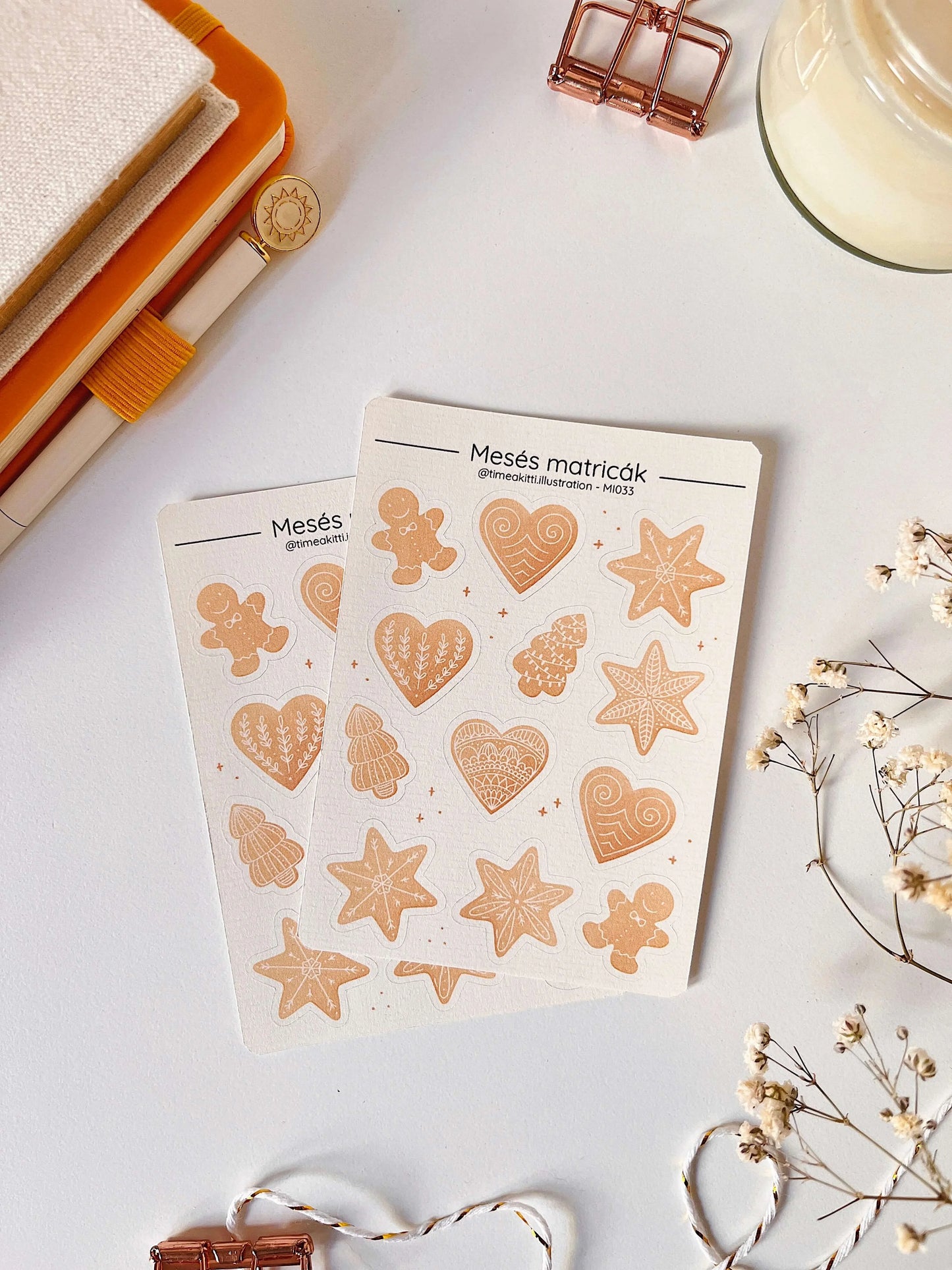 Mézeskalács karácsonyi mesés matricaív