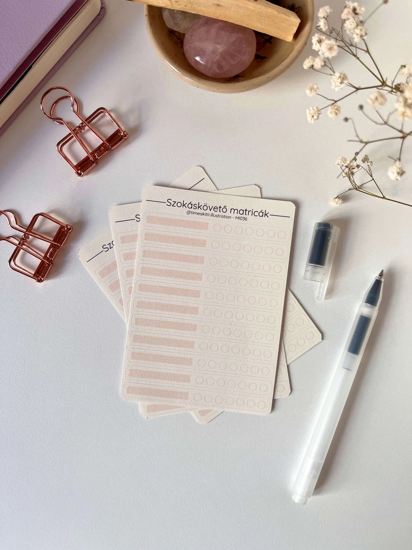 Szokáskövető matricaív – harmat