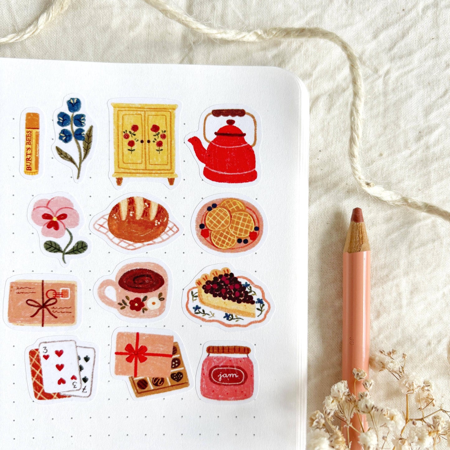Sweet Life - Sticker Sheet | Aesthetic Hygge Planner Decor