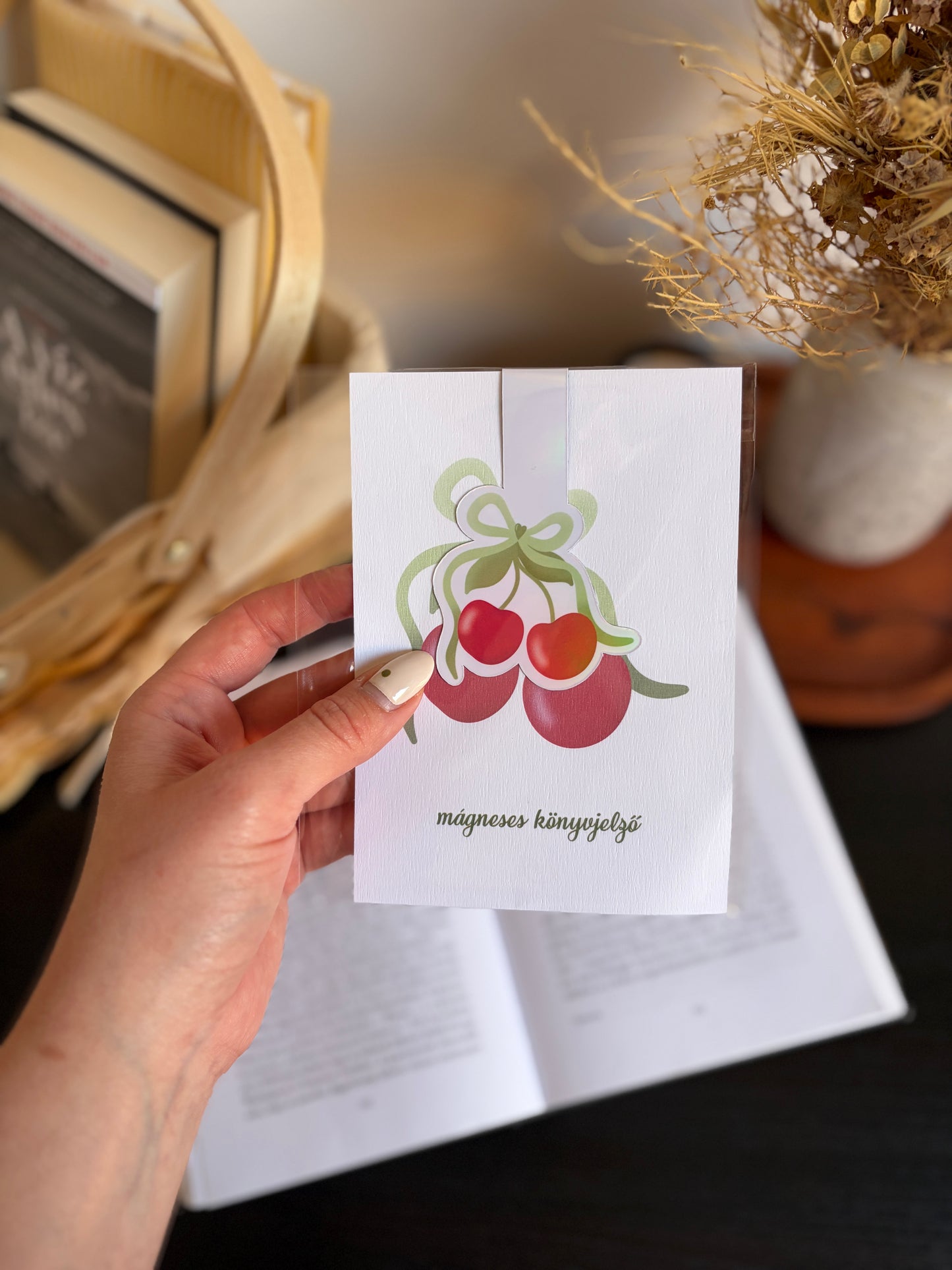 Cherry mágneses könyvjelző