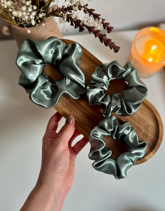 Sage green scrunchie