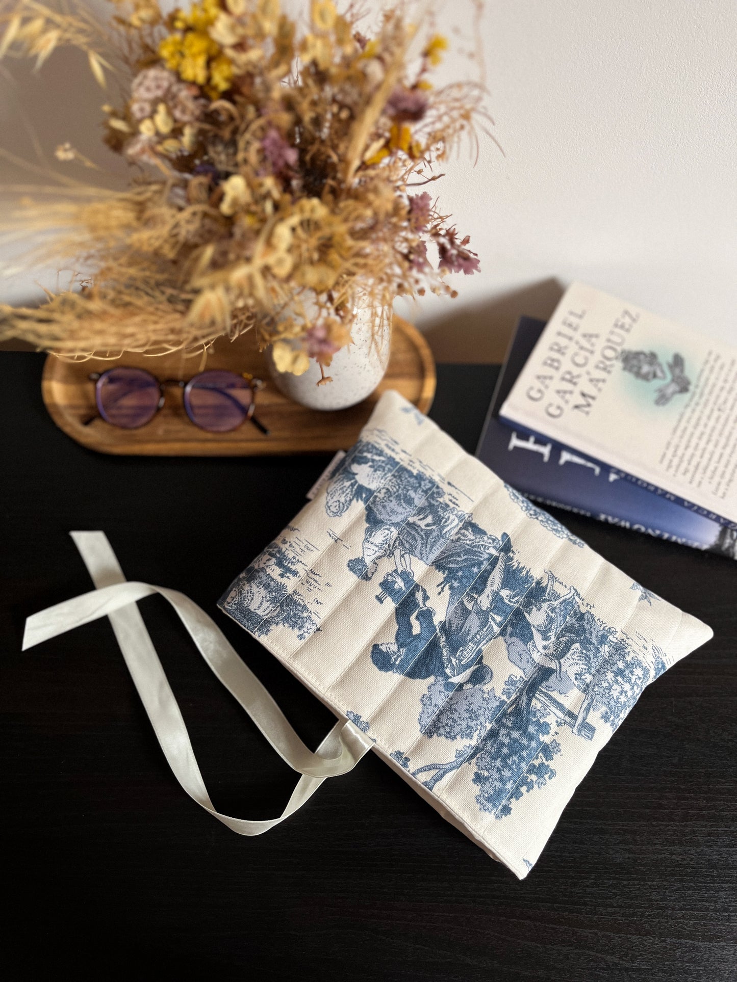 Toile de Jouy Bleu masnis könyvtok