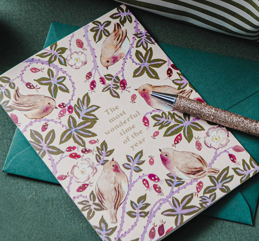 Robins & Rosehip képeslap