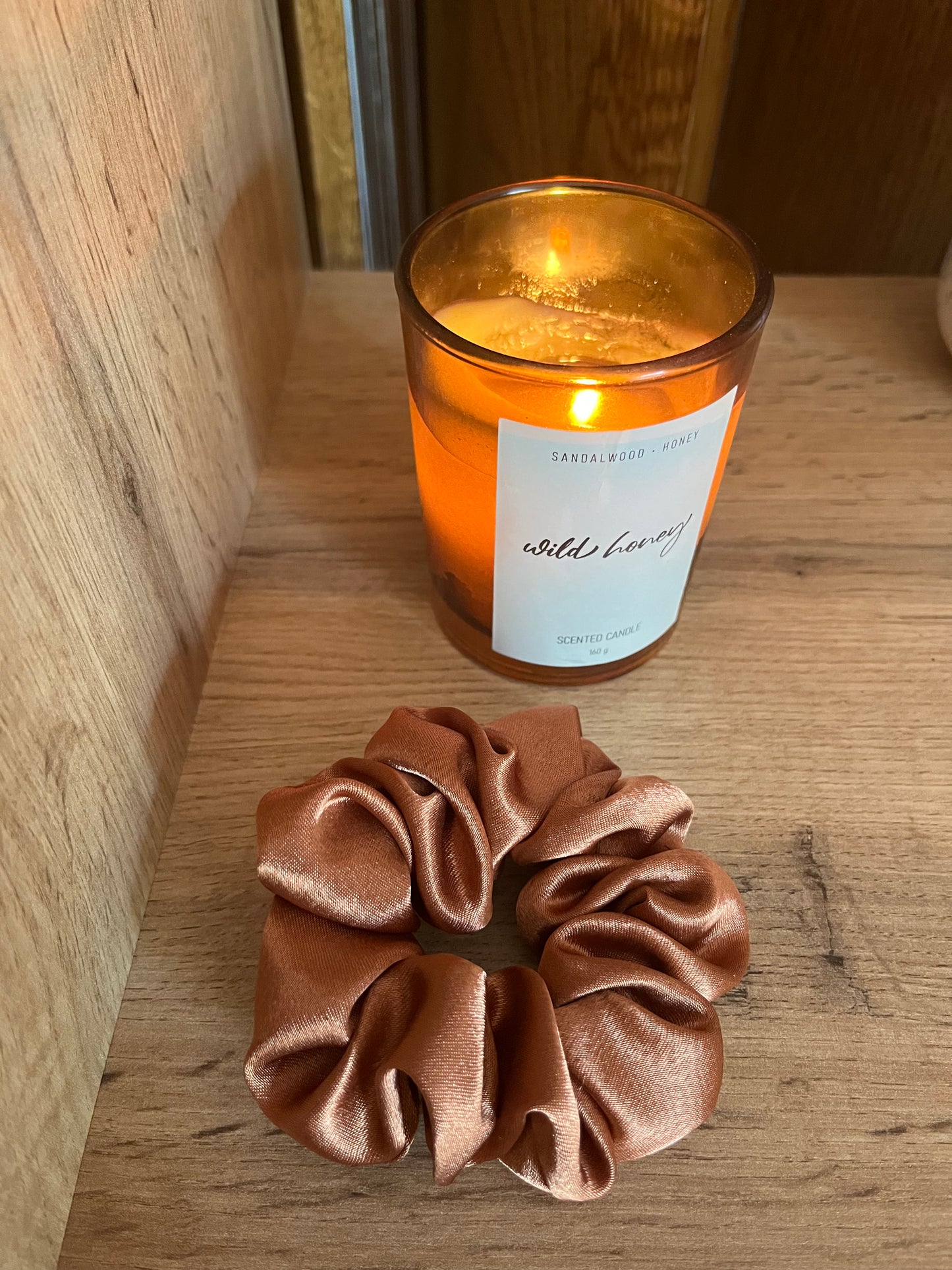 Pumpkin Spice szatén scrunchie