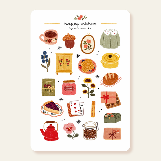 Sweet Life - Sticker Sheet | Aesthetic Hygge Planner Decor