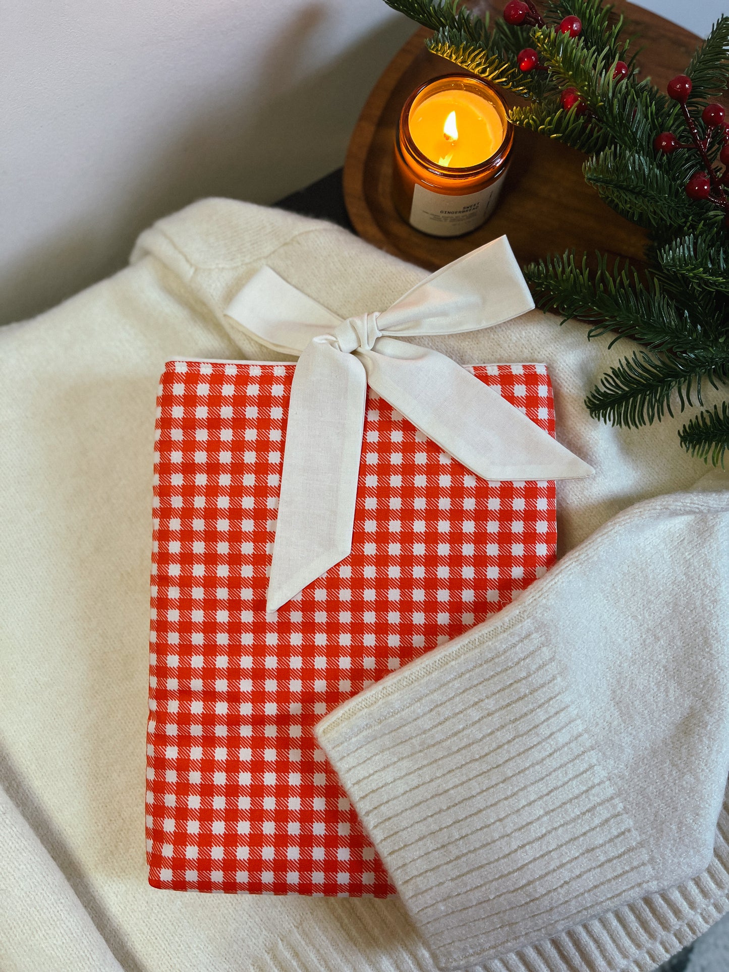 Red Gingham masnis könyvtok