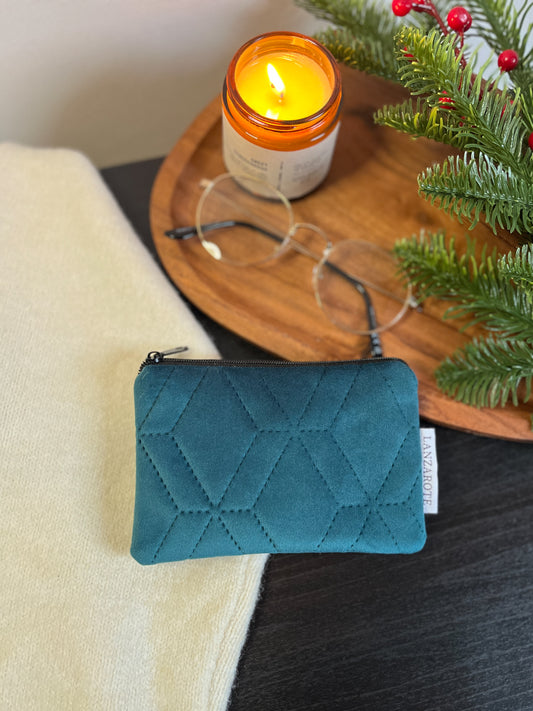 Petrol Velvet mini neszeszer