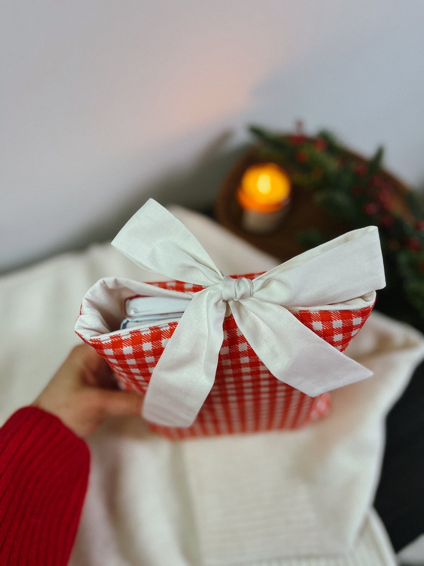 Red Gingham masnis könyvtok