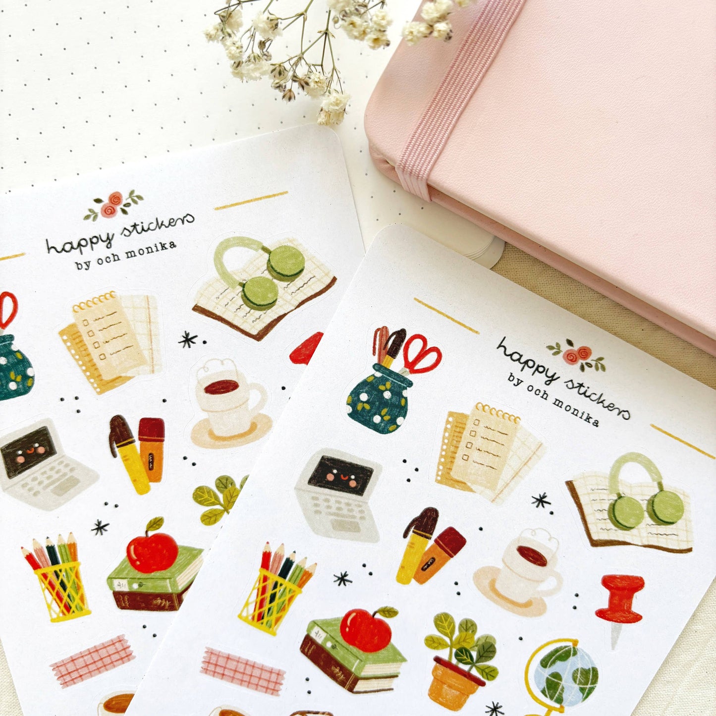 Study Desk - Sticker Sheet | School & Office Gift
