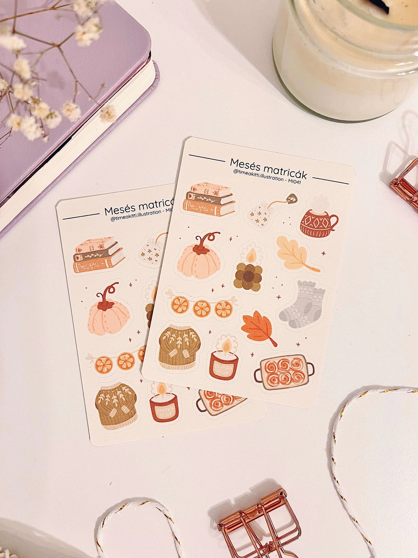 Őszi lassulás – mesés matricaív