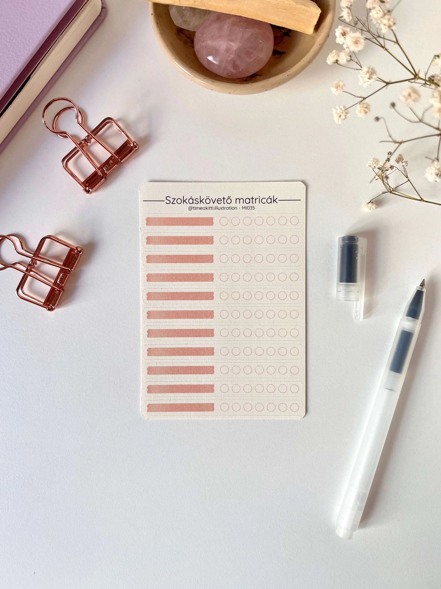 Szokáskövető matricaív – tégla