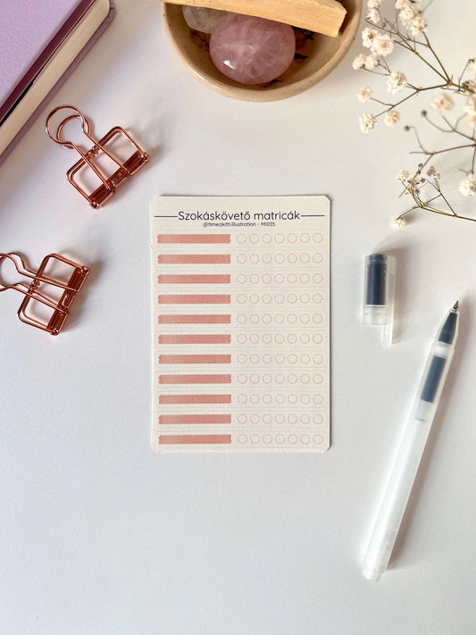 Szokáskövető matricaív – tégla